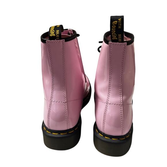 Dr. Martens 1460 Patent Leather Combat Boots in Bubblegum Pink Women’s Size 10 - Picture 3 of 6